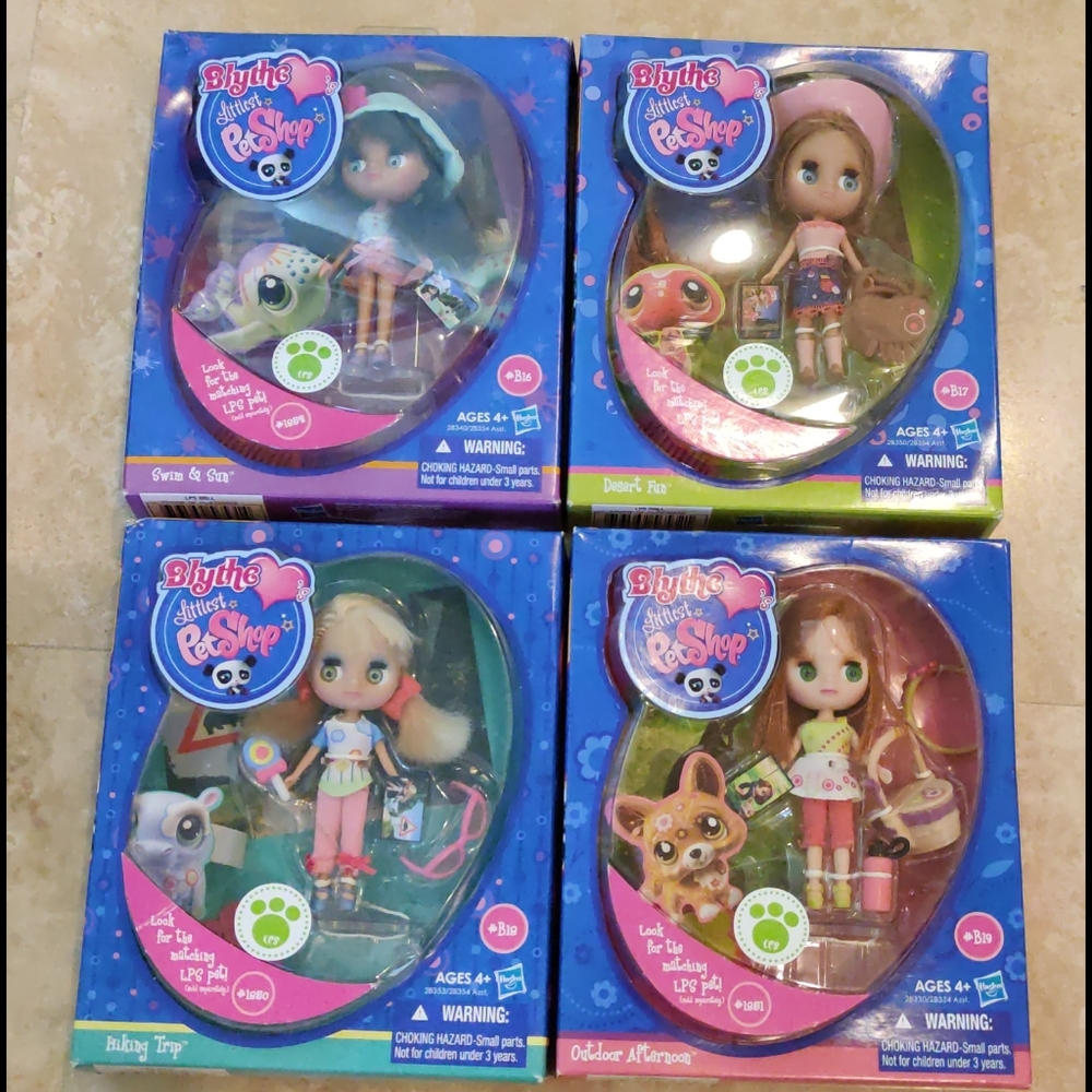Blythe Littlest Pet Shop B16 B17 B18 B19 Lot/4